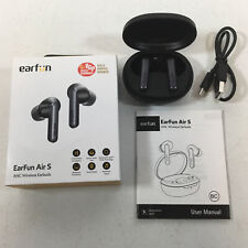 EarFun Air S Black Active Noise Cancellation Touch Control Wireless Earbuds Used