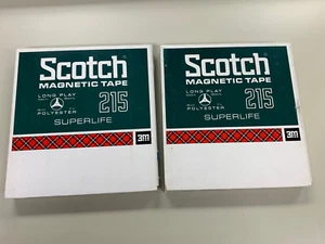 Lot of 2 Scotch 215 Superlife Reel To Reel 7” Magnetic Tape 1800’ | PRERECORDED - Picture 1 of 5