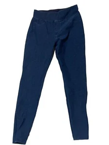 a new day jegging leggings solid blue back pockets cotton blend size medium READ - Picture 1 of 8