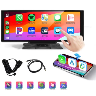 RACRDO 10.26 Portable Car Stereo Touch Screen Wireless Apple Carplay Android Auto Radio