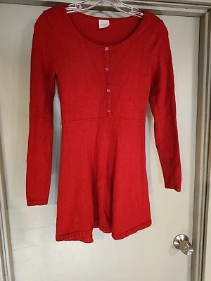 abercrombie Niños Niñas 11/12 Rojo Suéter Vestido Manga Larga Navidad Foto 1 de 4