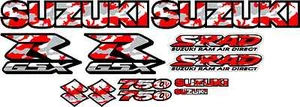 GSXR750 Fairing Decal Stickers 750 Red Camo Decals graphics Sticker Srad gsxr - Picture 1 of 1