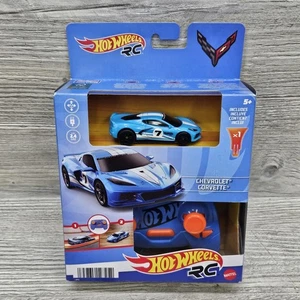 Hot Wheels RC Chevrolet Corvette C8 Blue Remote Control Car #7 Mattel 2023 NIB - Picture 1 of 9