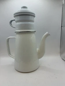 Cafetera de goteo vintage esmaltada - Imagen 1 de 13