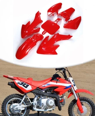 Carenado plástico rojo Honda CRF XR 50 CRF50 XR50 125 SSR SDG 107 Pit Dirt Bike Foto 1 de 4