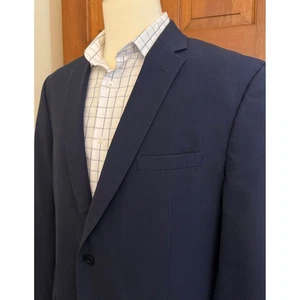 Jos. A. Giacca cappotto sportivo due bottoni blu blazer lana slim fit Bank uomo 46R - Foto 1 di 15