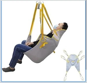 Grande imbracatura sollevamento pazienti universale full body rete imbracatura per doccia/trasferimento - Foto 1 di 6