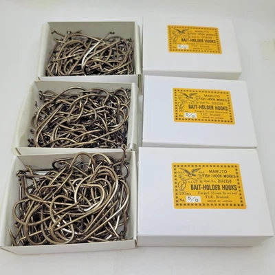 3Pks (Total 300pcs) Maruto Size 5/0 Baitholder Bronze Fishing Hook TDE DS4310 - Image 1 of 4