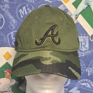 Atlanta Braves New Era 9TWENTY Strap Hat Cap Woodland Camo MLB Baseball Grün - Bild 1 von 7