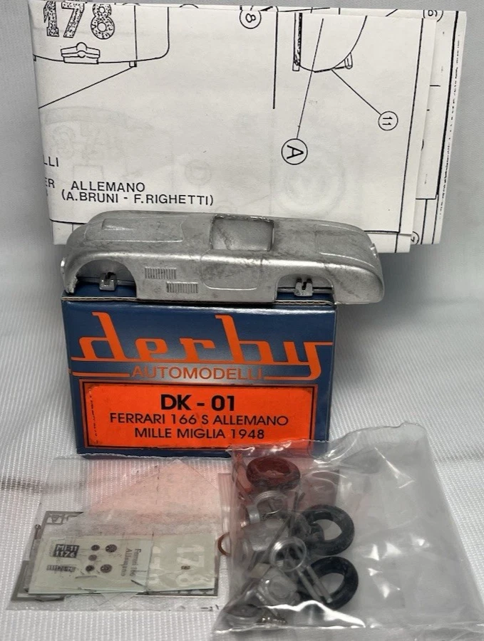Derby Automodelli KIT 1:43 DK01 Ferrari 166 S Alemanno Mille Miglia 1948 #178 - Immagine 1 di 1