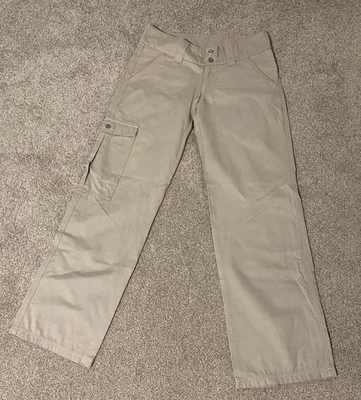 Pantalones cargo utilitarios Patagonia para mujer talla 4 algodón orgánico pierna ancha gris claro Foto 1 de 4