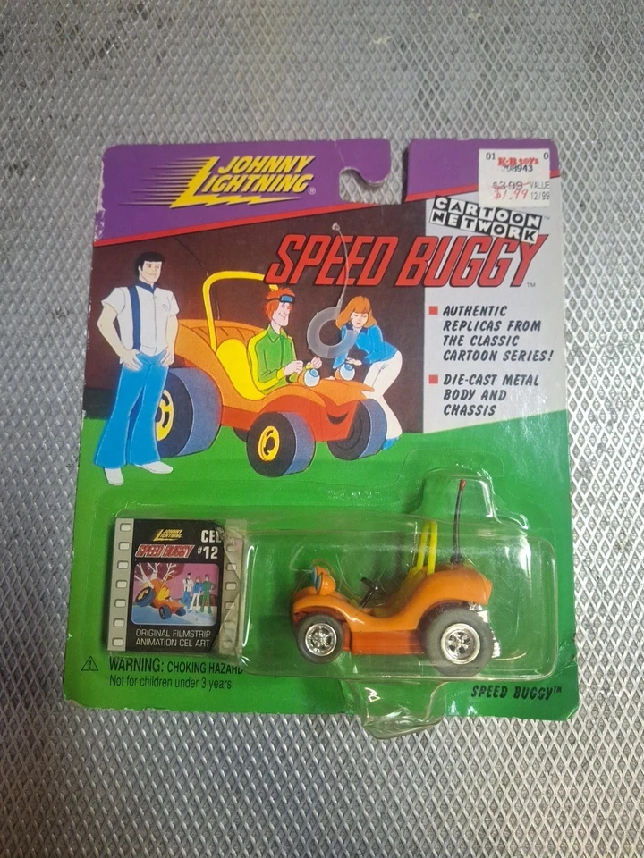 Johnny Lightning Speed Buggy Cartoon Network #151-00 Speed Buggy Cel #18 On Card - Image 1 of 4