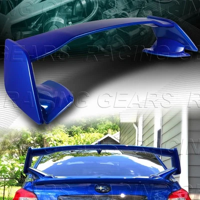 ALERÓN MALETERO TRASERO ABS PINTADO AZUL ESTILO OE AJUSTE 15-21 SUBARU WRX STI 4-DR Foto 1 de 4