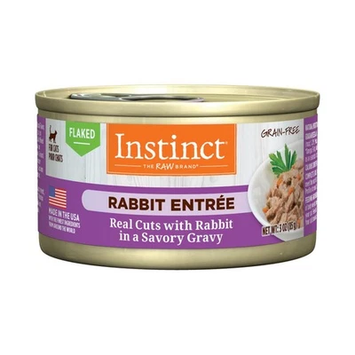 Instinct Flaked Rabbit Grain Free Cat Food 24 Pack 3 Ounce Cans Wet Food - Image 1 of 4