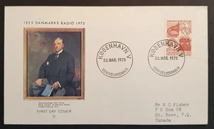 Denmark Stamps 1975 Danish Radio 50th Anniversary first day cover - Picture 1 of 2