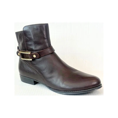 Isaac Mizrahi Live Tinker Botas al Tobillo Cuero Marrón Oscuro Para Mujer Talla 8.5M Foto 1 de 4