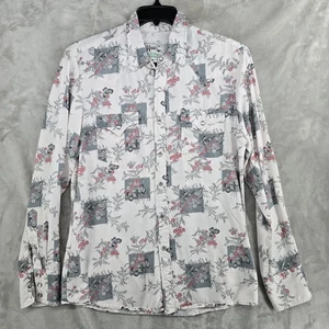 H Bar C California Ranchwear Western Shirt Mens Medium Floral Tencel pearl snap - Picture 1 of 9