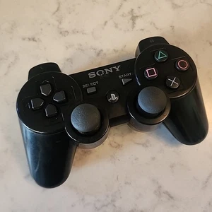 Authentic Sony Playstation 3 PS3 OEM Dualshock Ps3 Black Controller Cechzc2u - Foto 1 di 7