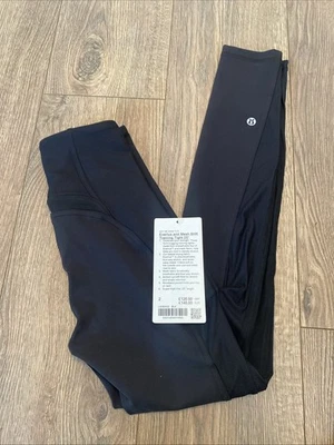 Lululemon Everlux and Mesh Super High Rise Tights 25 Inch UK Size 6 Black - Image 1 of 4