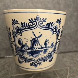 Vintage Delft Blauw Crown Mark Flower Pot - Picture 1 of 8