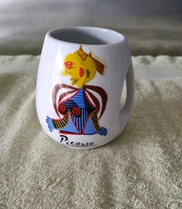 Pablo Picasso Ceramic White coffee Mug from Spain VERY UNIQUE - Picture 1 of 7
