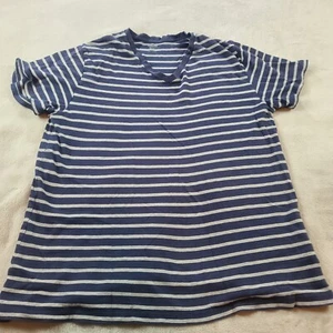 Old Navy Mens Adult Small Blue Gray Stripe Casual T-Shirt - Picture 1 of 4