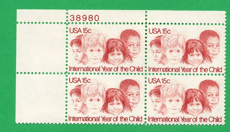 Scott #1772 International Year of the Child Plate Block of 4 Stamps MNH P#38980 - Image 1 of 1