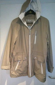 Beige wetterfeste Jacke mit Kapuze und Zugband im Saum + Taille Gr. 44 CONFORTEX - Bild 1 von 1