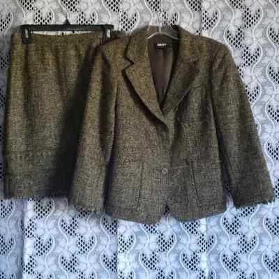 Traje falda mezcla lana Dkny Foto 1 de 4