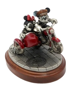 Estatua de peltre Chilmark de Mickey & Minnie "TWO WHEELING"" ""Get Your Motor Runnin - Imagen 1 de 9