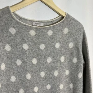 Bartolini Women's Small Wool Cashmere Blend Polka Dot Sweater Raglan Sleeve - Picture 1 of 6