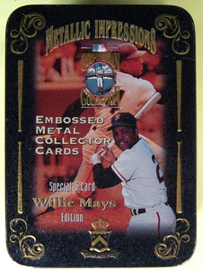Willie Mays Cooperstown Collection Emossed Metal Collector Cards Cooperstown