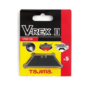 Cuchillo utilitario de acero templado premium Tajima VRB2-5B V-REX™ II, paquete de 5 - Imagen 1 de 3