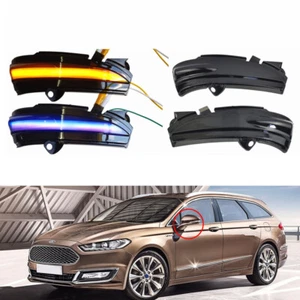 For Ford Mondeo 2014 2015 2016 17-2018 LED Sequential Turn Signal Mirror Light - Picture 1 of 12