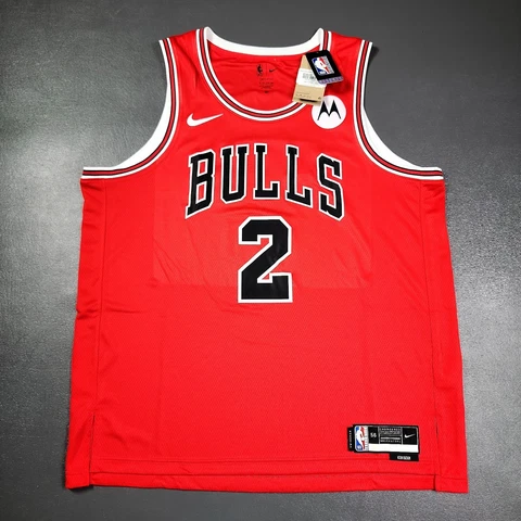 100% Authentic Lonzo Ball Nike Bulls Icon Swingman Jersey Size 56 2XL Motorola Cover