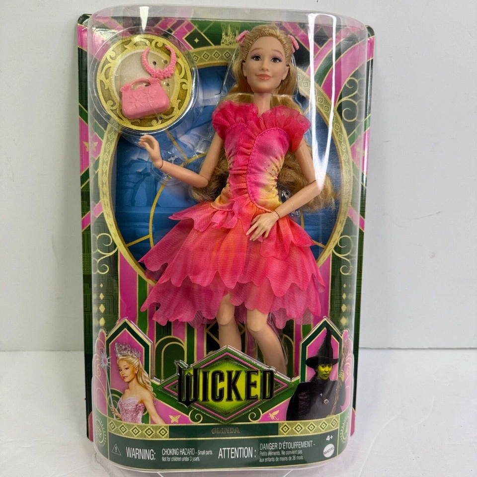 COLLECTIBLE Mattel Wicked Movie Glinda Fashion Doll with URL MISPRINT
