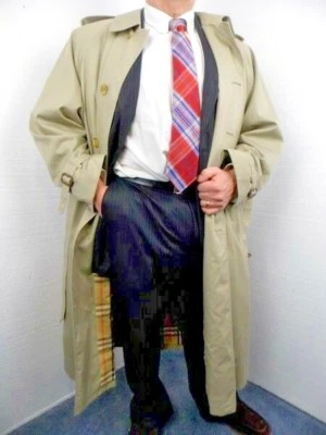 Gabardina Burberrys' of London Helmsley caqui para hombre 52 regular hecha en Inglaterra usada en excelente estado Foto 1 de 4