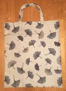Stofftasche Einkaufstasche Stoffbeutel * Handmade * beige mit Ginko Blätter - Bild 1 von 1