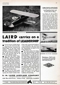1930 Laird Aircraft Ad 6/23/2025d - Picture 1 of 1