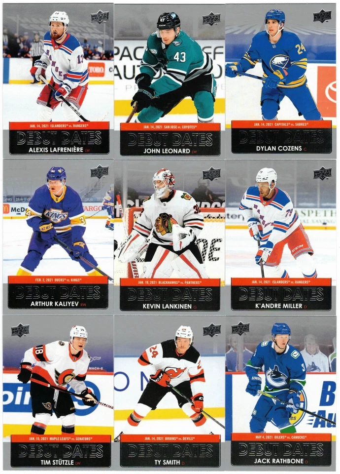 2021-22 Upper Deck Series 1 Debut Dates You Pick the Card Finish Your Set - Image 1 of 1