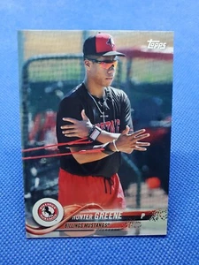 2018 Topps Pro Debut HUNTER GREENE Image Variation SP card CINCINNATI REDS - Picture 1 of 2