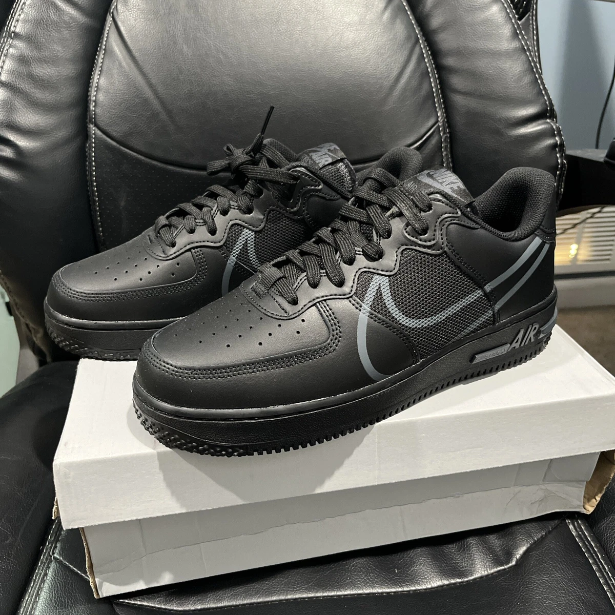 Nike Air Force 1 React Triple Black for Sale | Authenticity