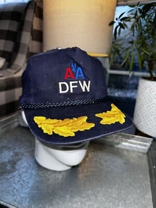 Gorra de seguridad para empleados American Airlines DFW gorra a presión bordada alas cuerda - Imagen 1 de 8