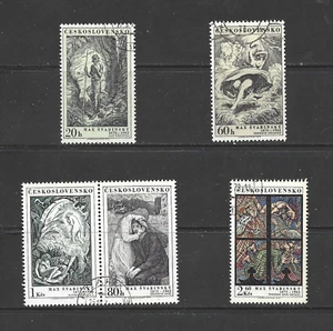 CZECHOSLOVAKIA -1973 The 100th Anniv. of the Birth of Max Svabinsky - USED  SET. - Bild 1 von 1