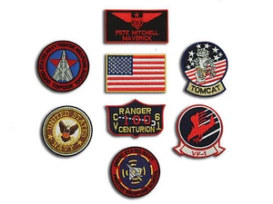 Top Gun Fighter (Pete Mitchell) Taktik Aufbügeln Patch-Set - 8 bestickt - Bild 1 von 1