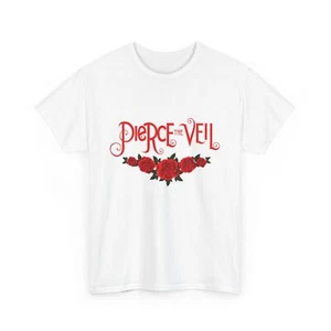 Pierce the Veil Unisex Heavy Cotton Tee, Music Merch, Rock Band T-Shirt, Y2K - Picture 1 of 3
