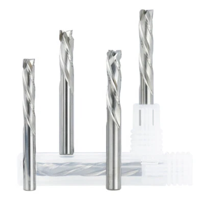 Compression Spiral Router Bits 1/8''UP Down Cut CNC Router Bits End Mill 3 Flute - Image 1 of 4