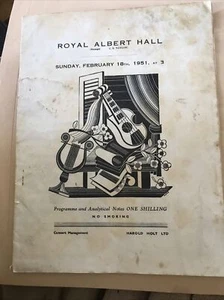 18 Feb 1951 Music From The Ballet-London Symphony Orchestra- Royal Albert Hall. - Picture 1 of 12