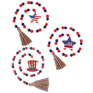 Independence Day Bead Tassels Pendant Bead Garlands for Tiered Tray Shelf - Picture 1 of 8
