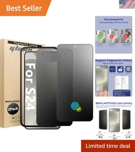 Anti-Scratch Matte Tempered Glass for Samsung Galaxy S24 - 2 Pack Easy Install - Picture 1 of 8